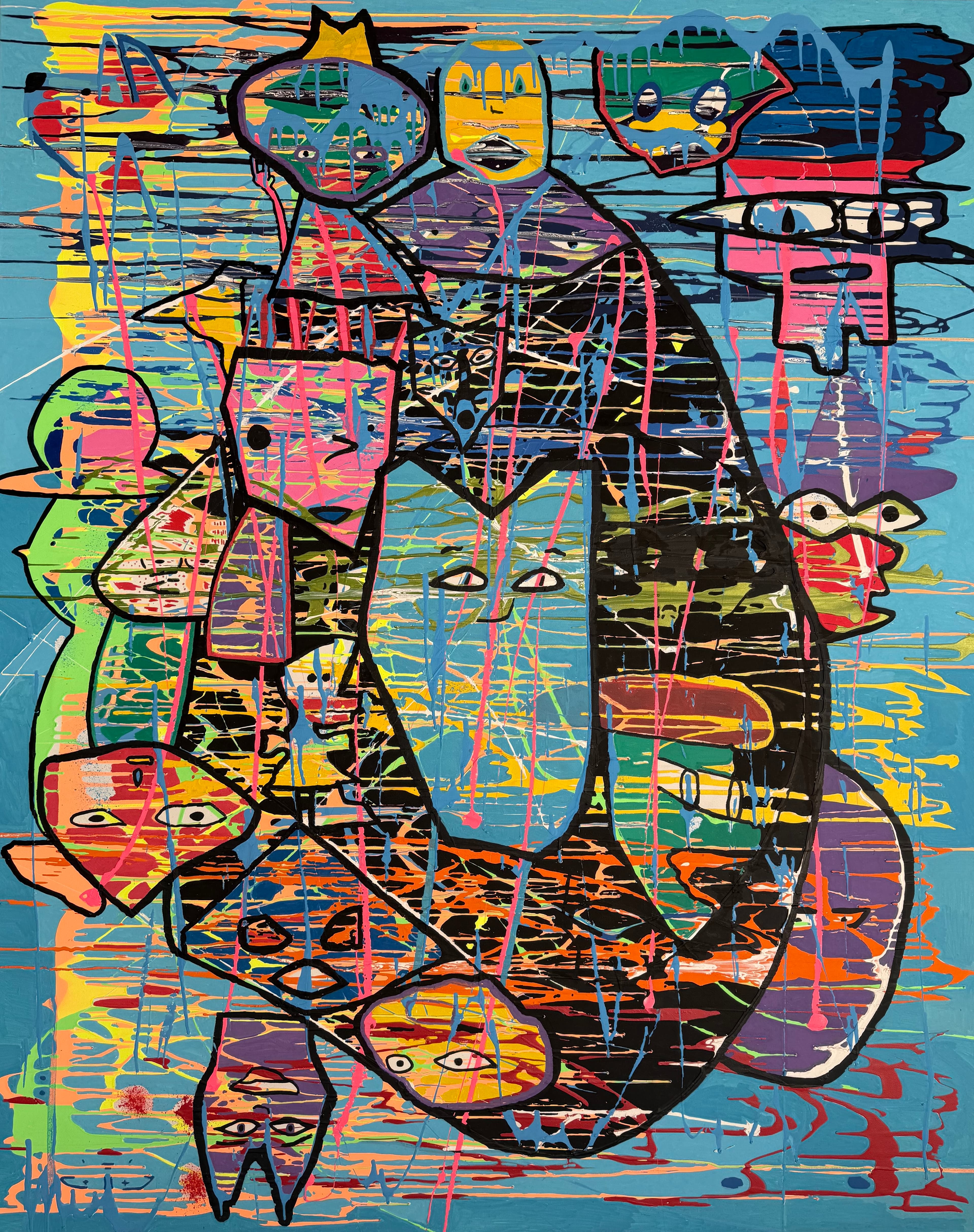 The Gang's All Here On The Spectrum — original oil painting by Pacifico Soldati